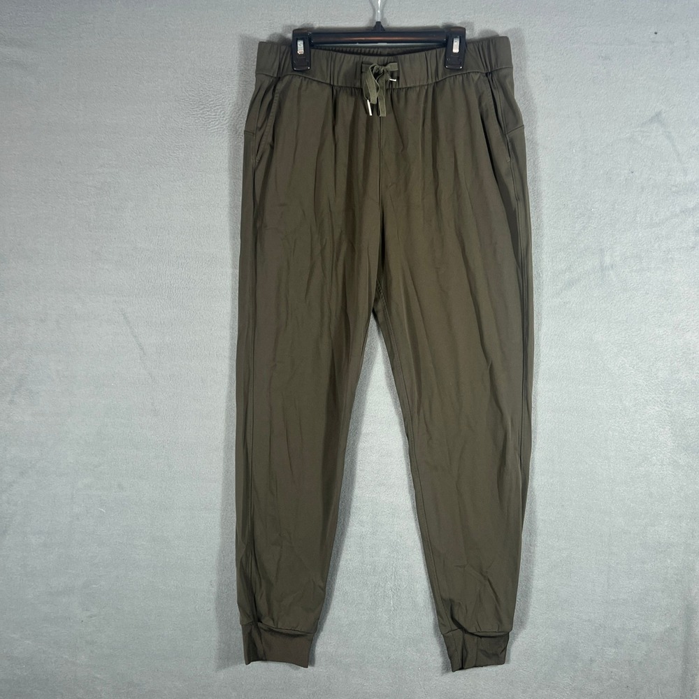 AJISAI Womens Jogger Pants M US 8 Olive Green Drawstring Casual Athleisure